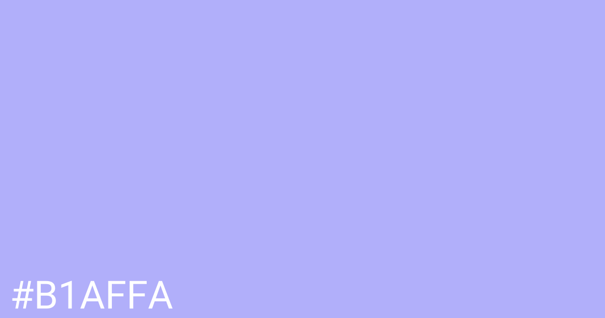 Hex color #b1affa graphic