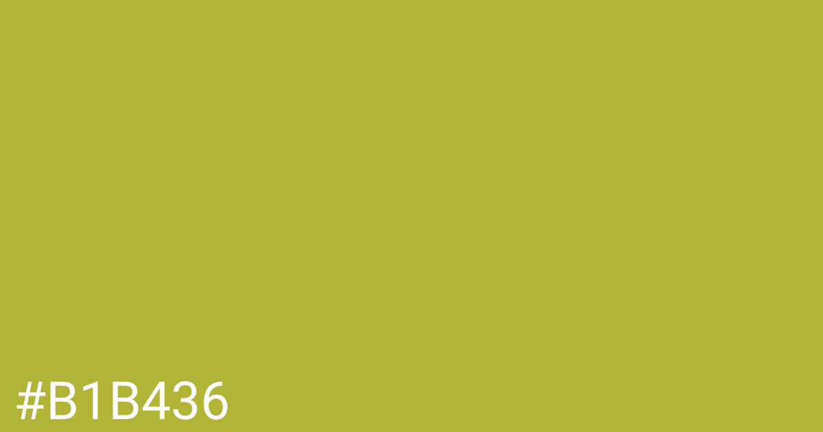 Hex color #b1b436 graphic