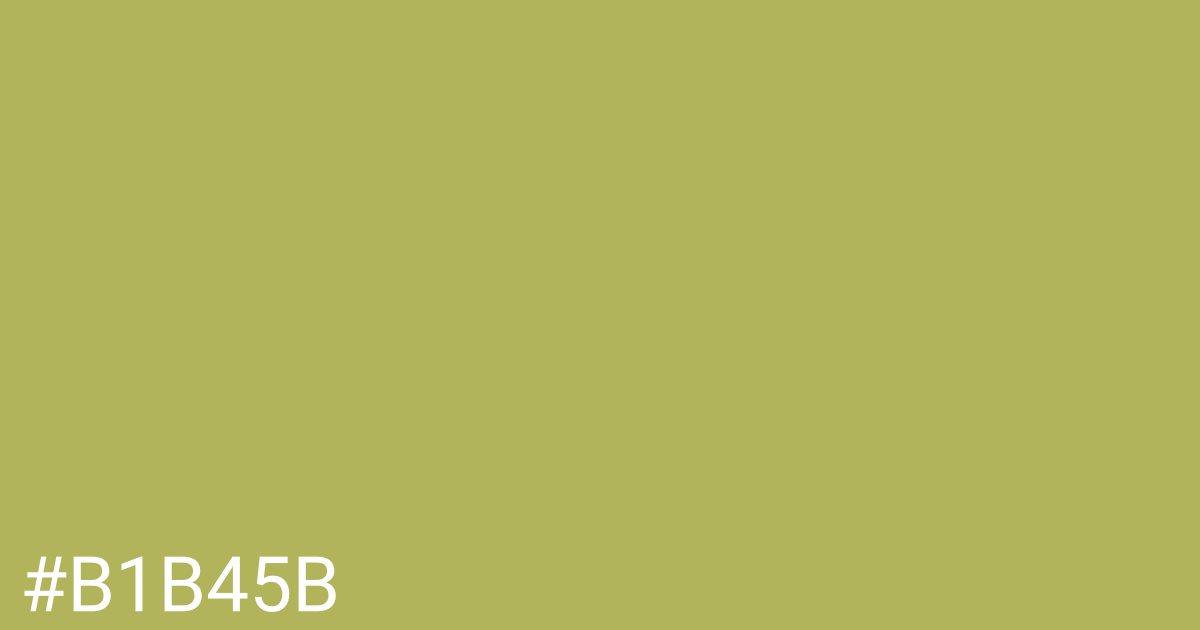 Hex color #b1b45b graphic