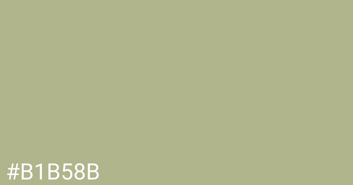 Hex color #b1b58b graphic