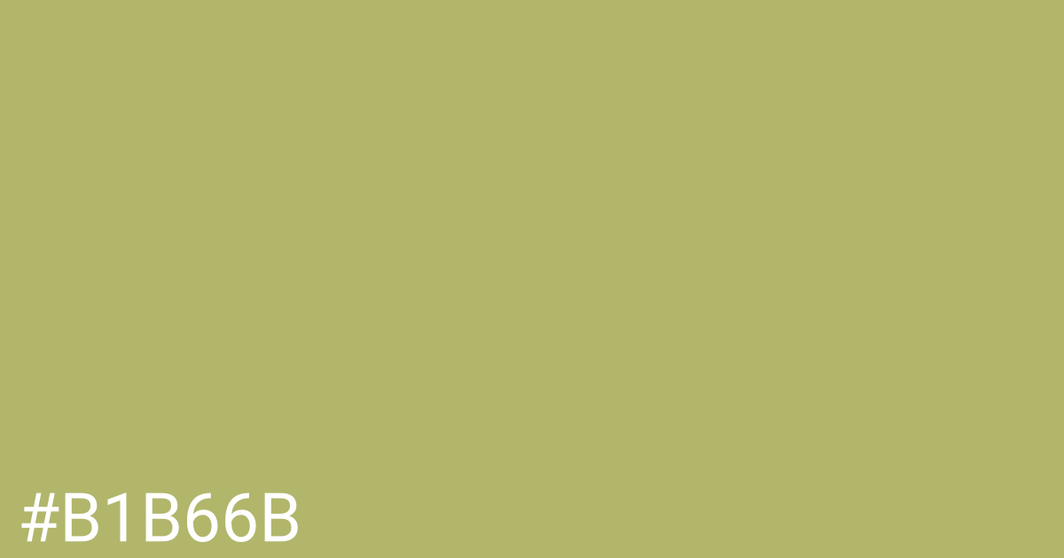 Hex color #b1b66b graphic