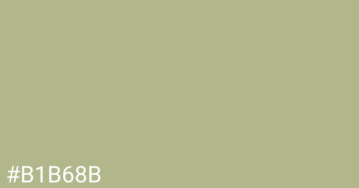 Hex color #b1b68b graphic