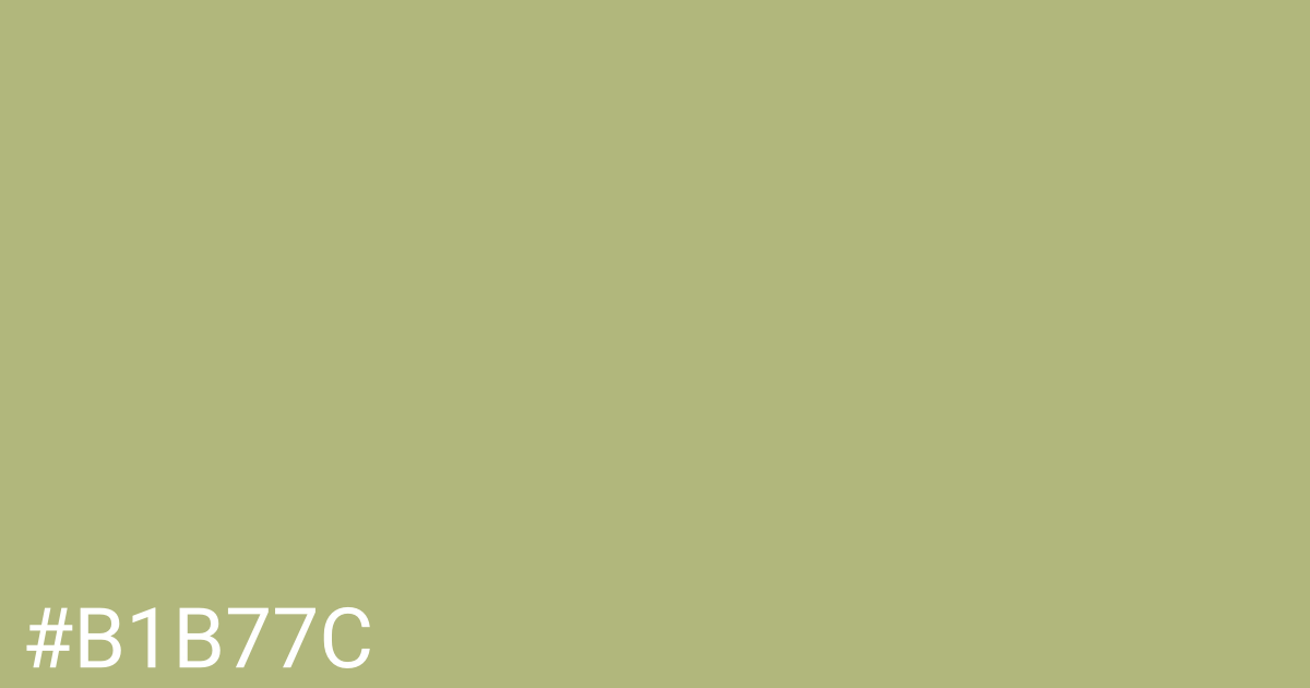 Hex color #b1b77c graphic