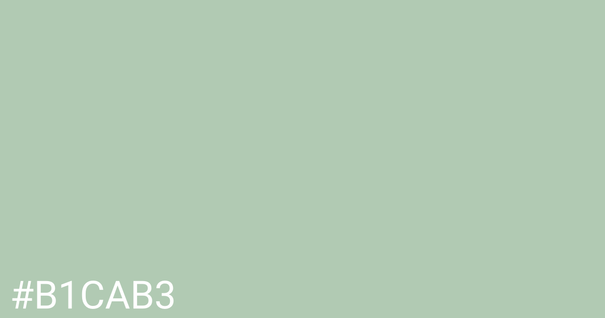 Hex color #b1cab3 graphic