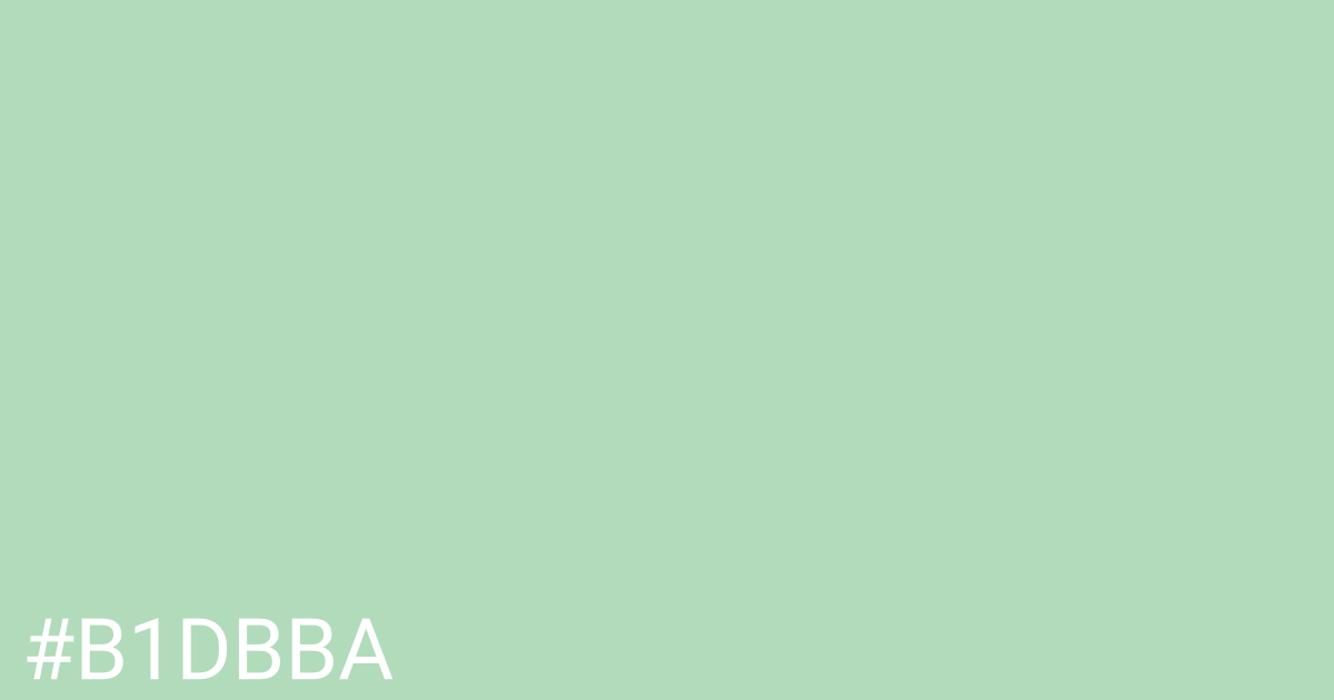 Hex color #b1dbba graphic