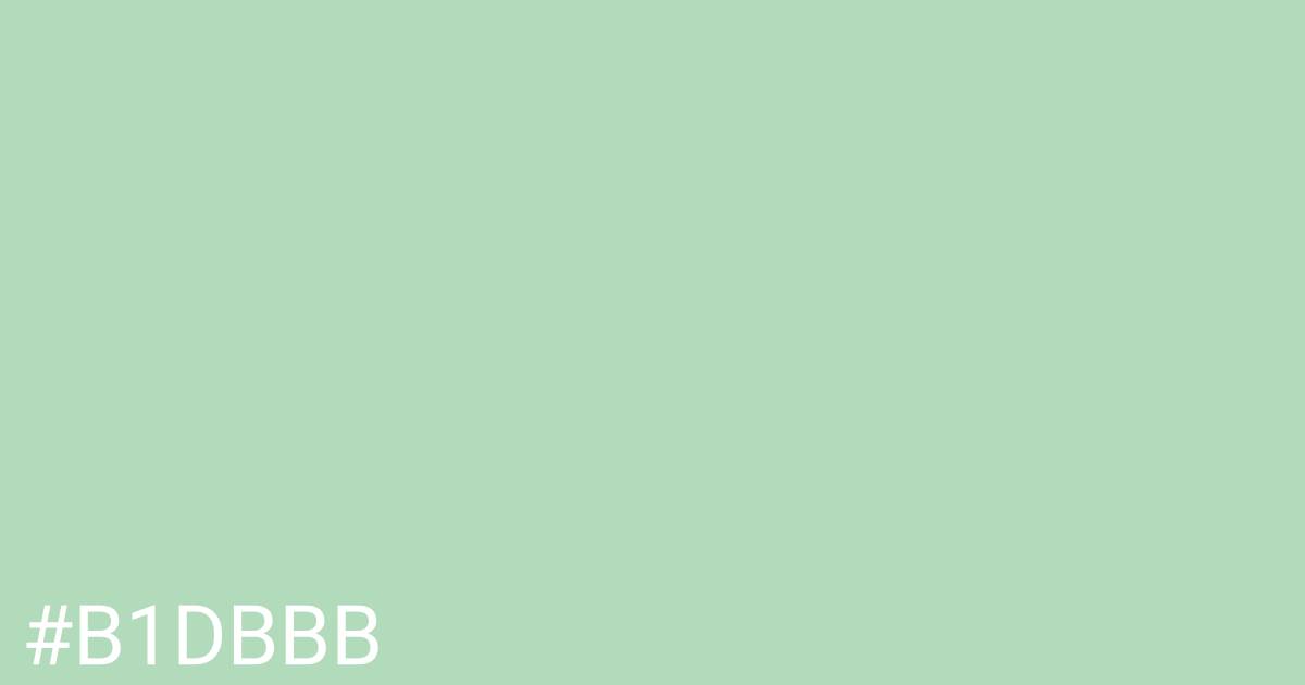 Hex color #b1dbbb graphic