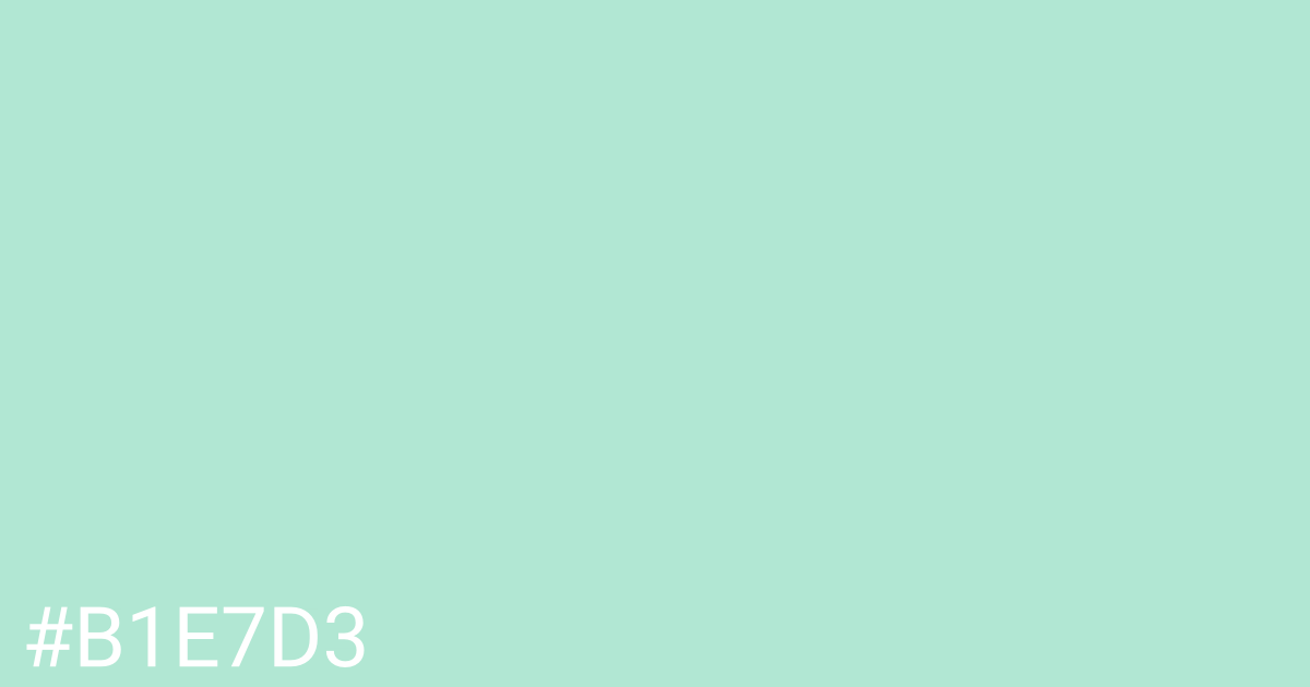 Hex color #b1e7d3 graphic