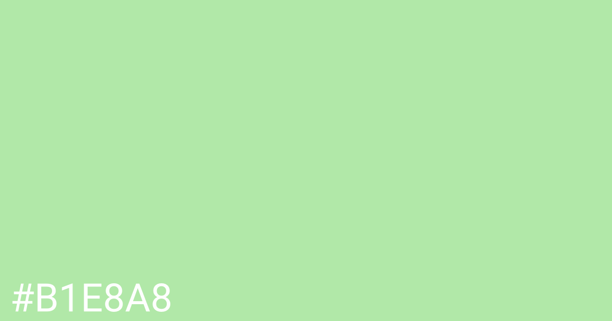 Hex color #b1e8a8 graphic