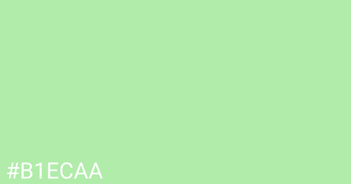 Hex color #b1ecaa graphic
