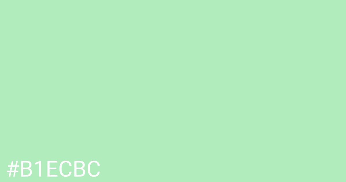 Hex color #b1ecbc graphic