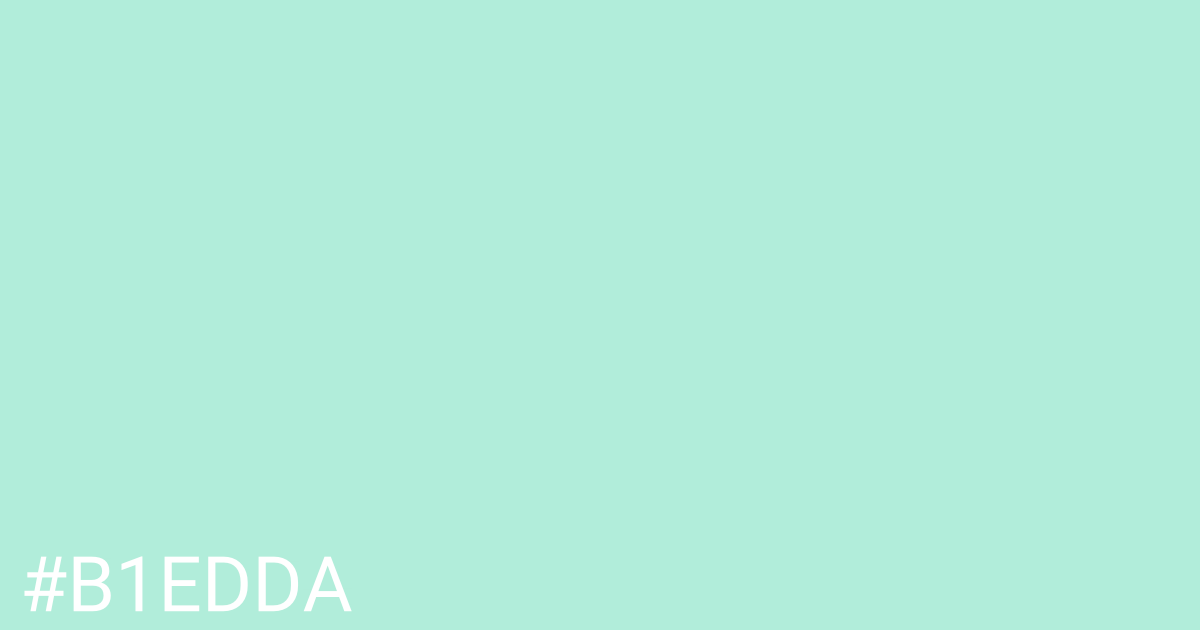 Hex color #b1edda graphic