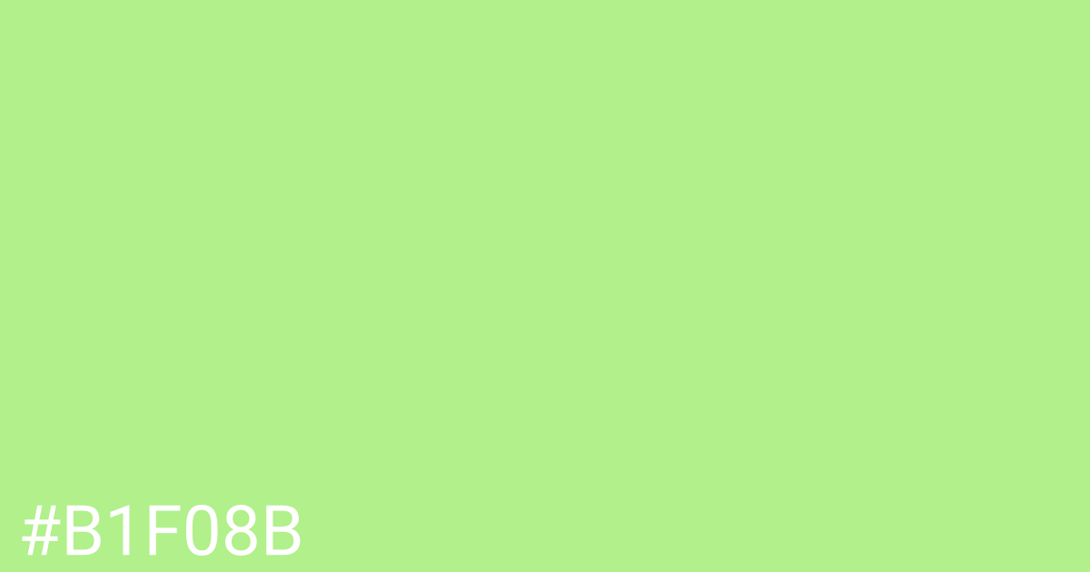 Hex color #b1f08b graphic