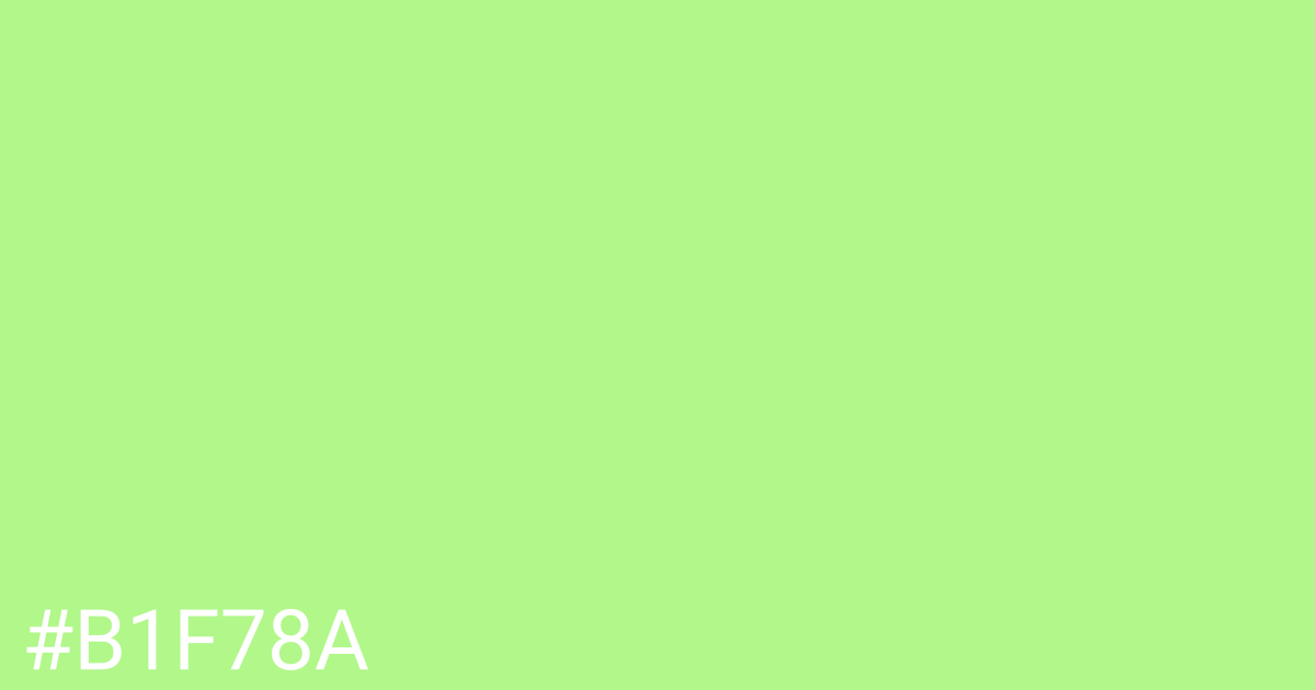 Hex color #b1f78a graphic