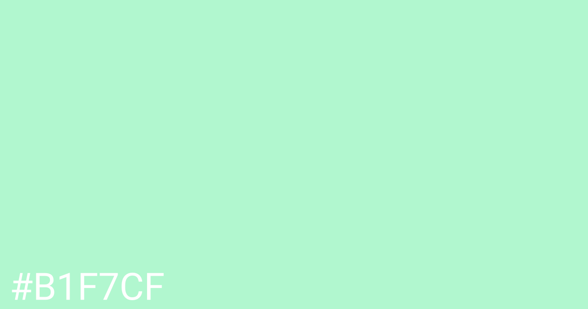 Hex color #b1f7cf graphic