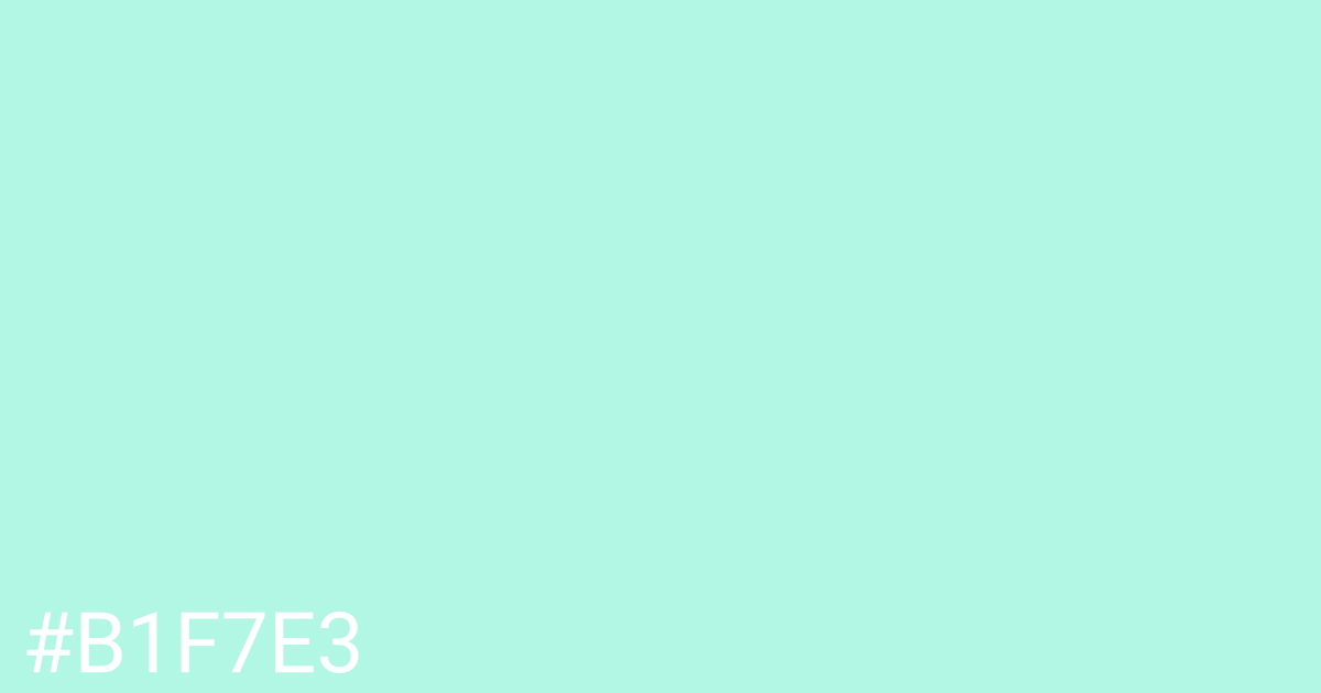 Hex color #b1f7e3 graphic