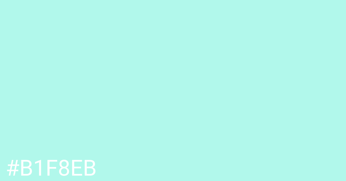 Hex color #b1f8eb graphic