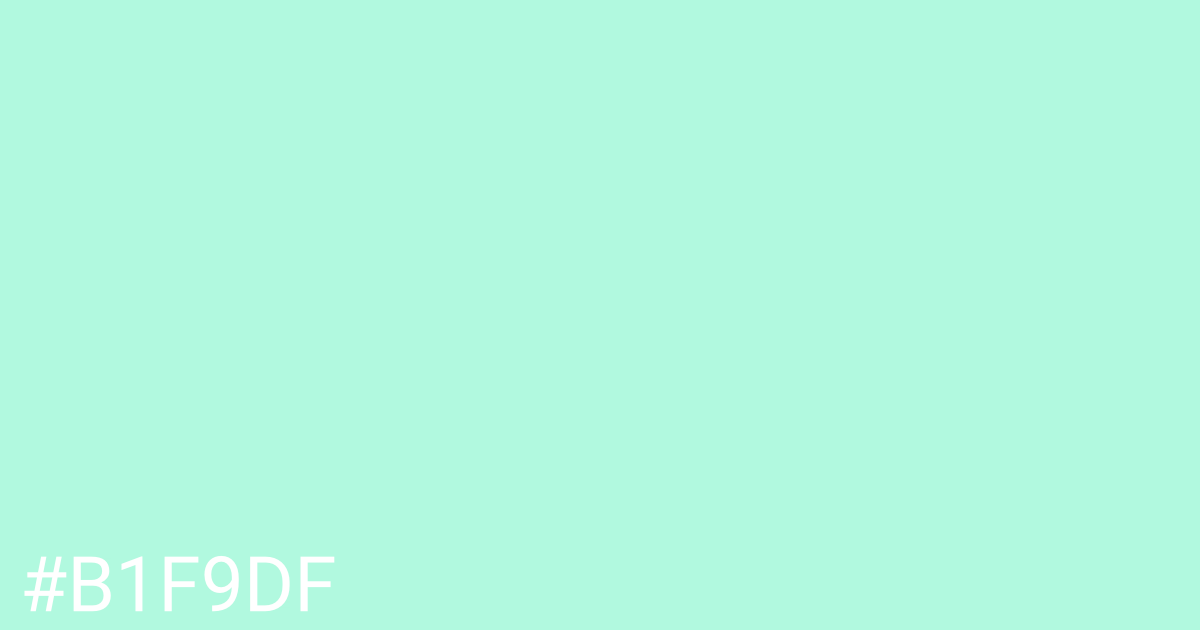 Hex color #b1f9df graphic