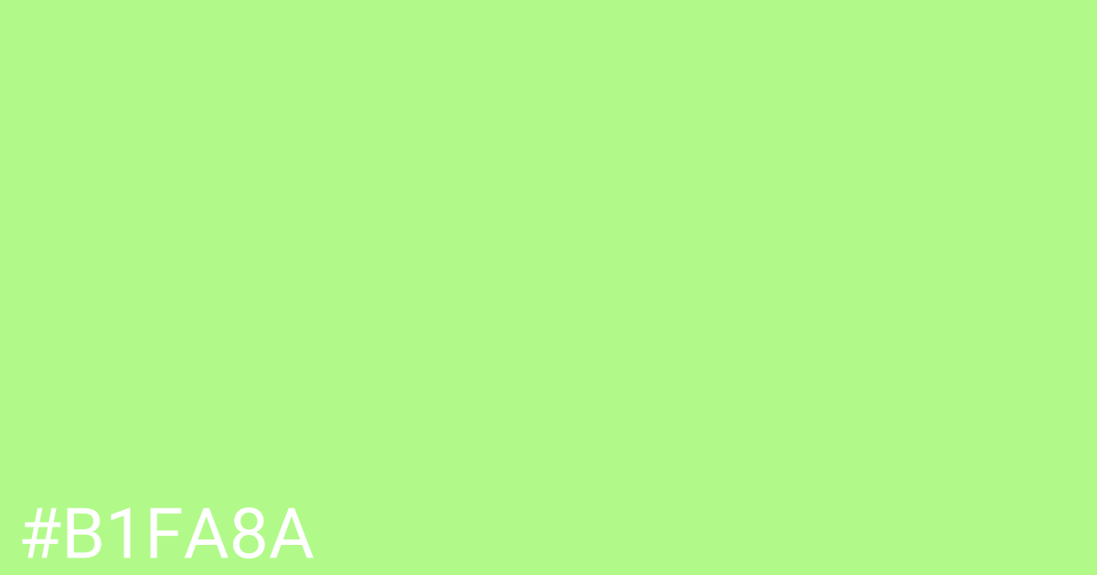 Hex color #b1fa8a graphic