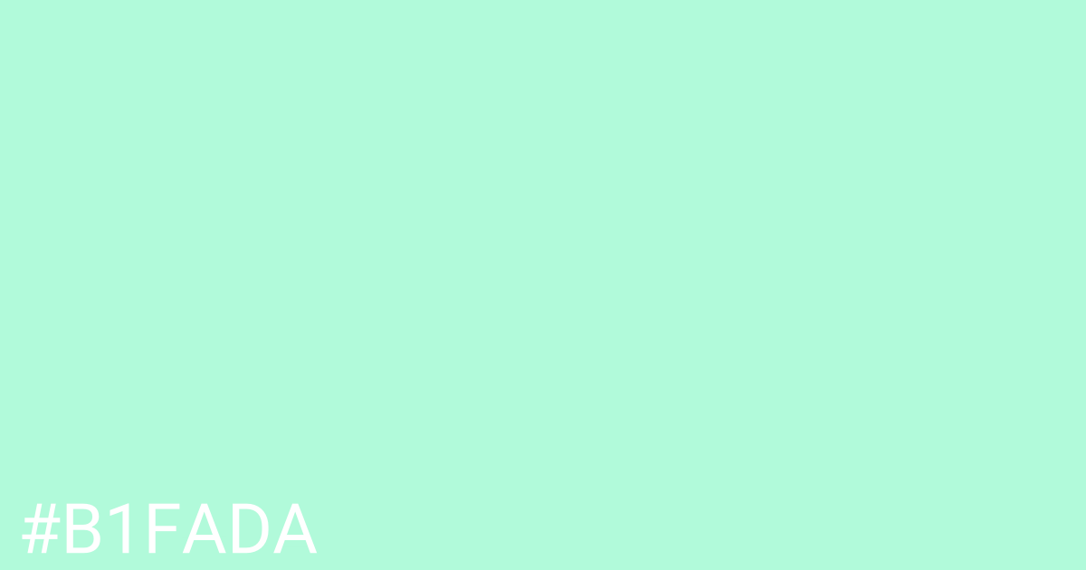 Hex color #b1fada graphic