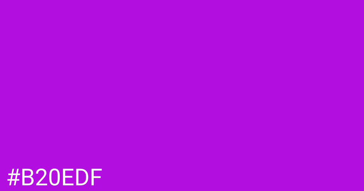Hex color #b20edf graphic