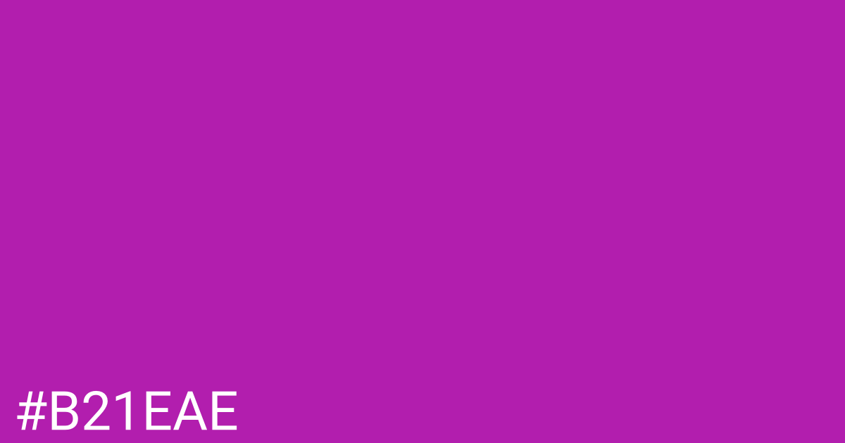 Hex color #b21eae graphic