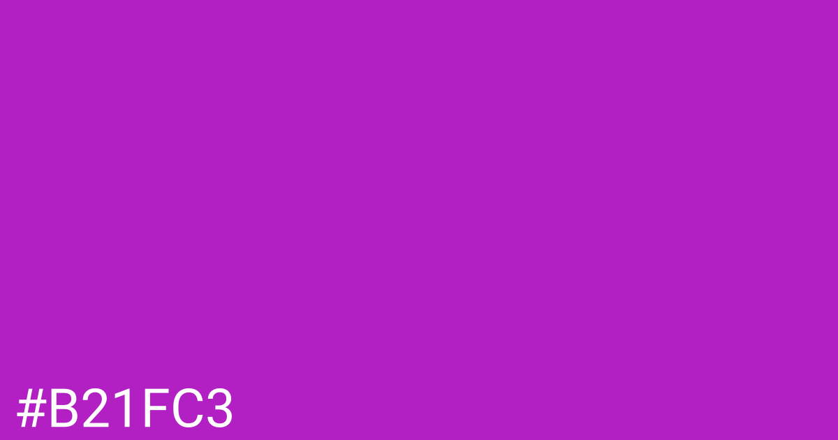 Hex color #b21fc3 graphic