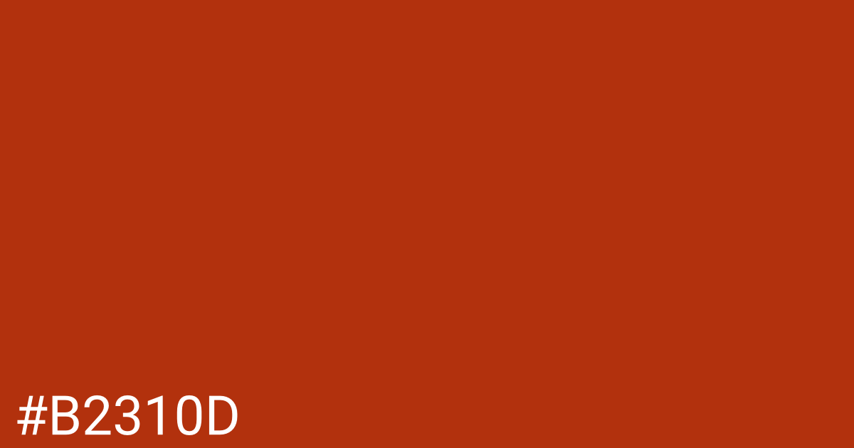 Hex color #b2310d graphic