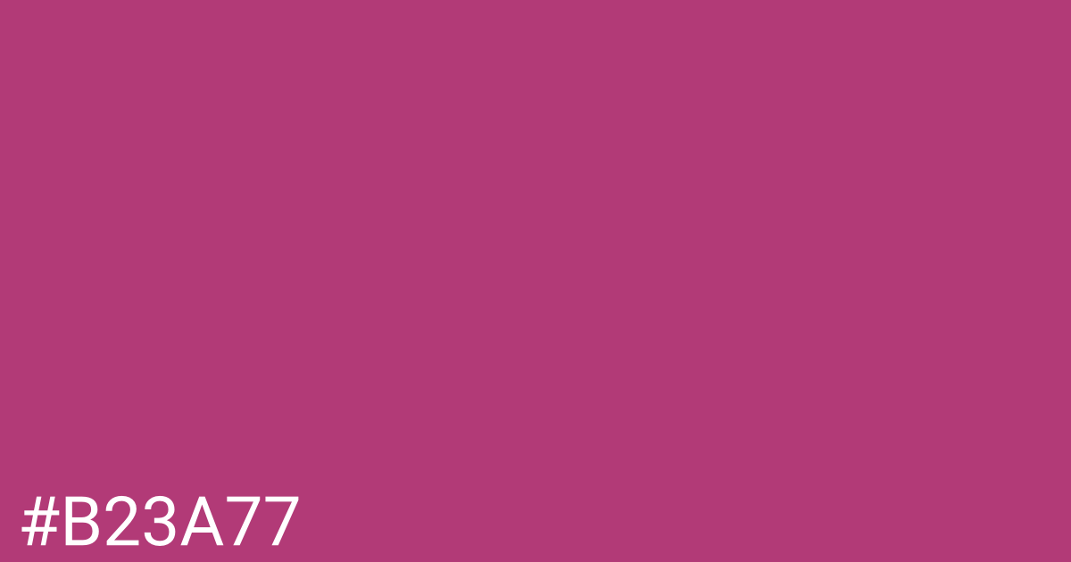 Hex color #b23a77 graphic