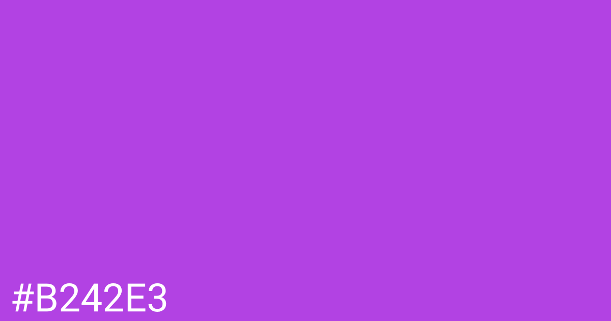 Hex color #b242e3 graphic