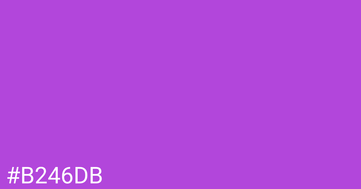 Hex color #b246db graphic