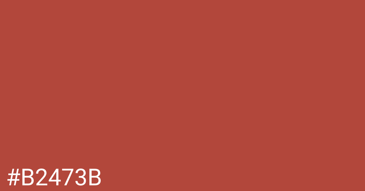 Hex color #b2473b graphic