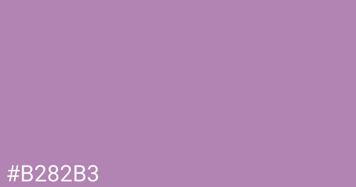 Hex color #b282b3 graphic