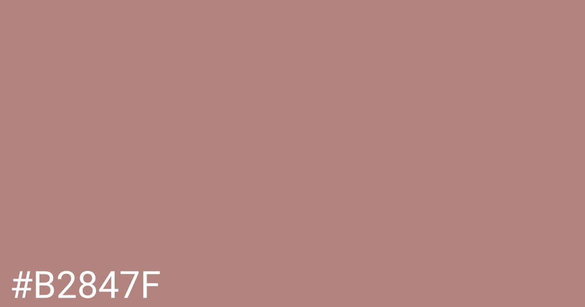 Hex color #b2847f graphic