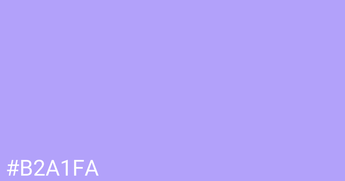 Hex color #b2a1fa graphic