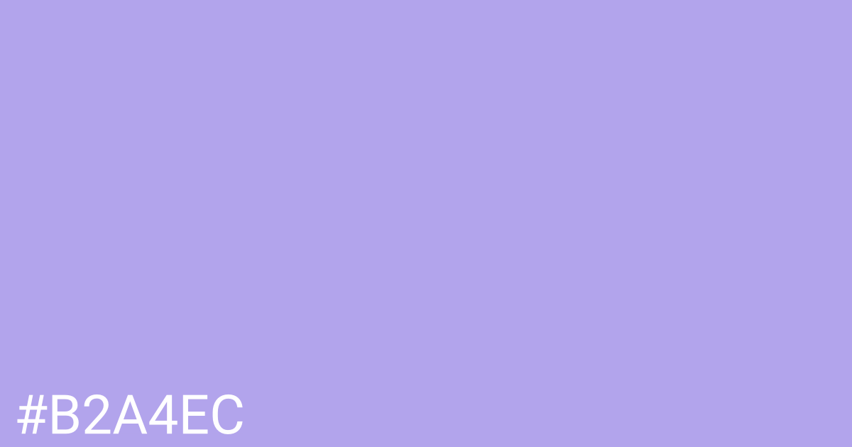 Hex color #b2a4ec graphic