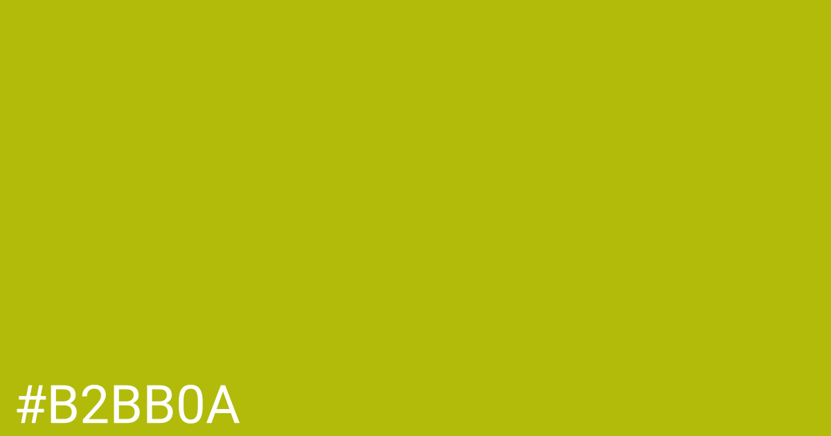 Hex color #b2bb0a graphic