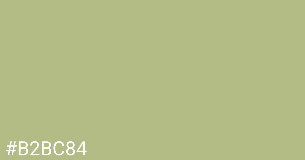 Hex color #b2bc84 graphic