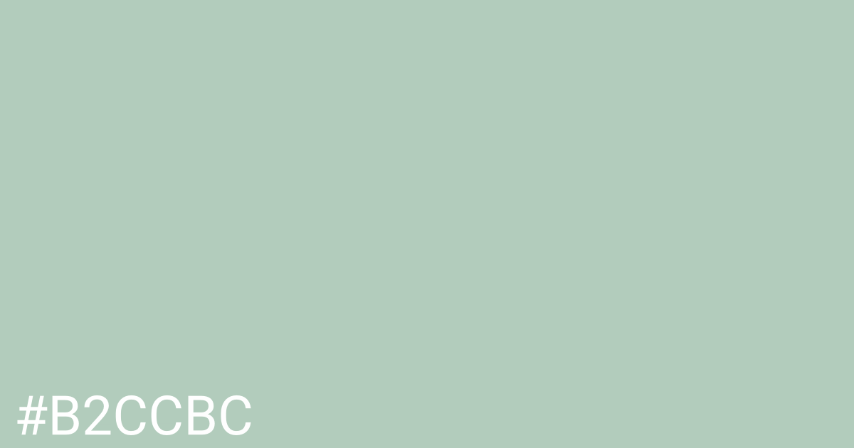 Hex color #b2ccbc graphic