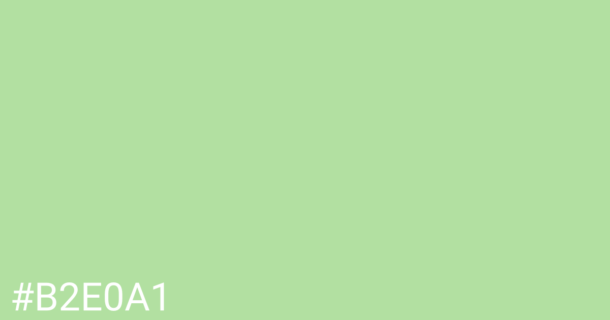 Hex color #b2e0a1 graphic