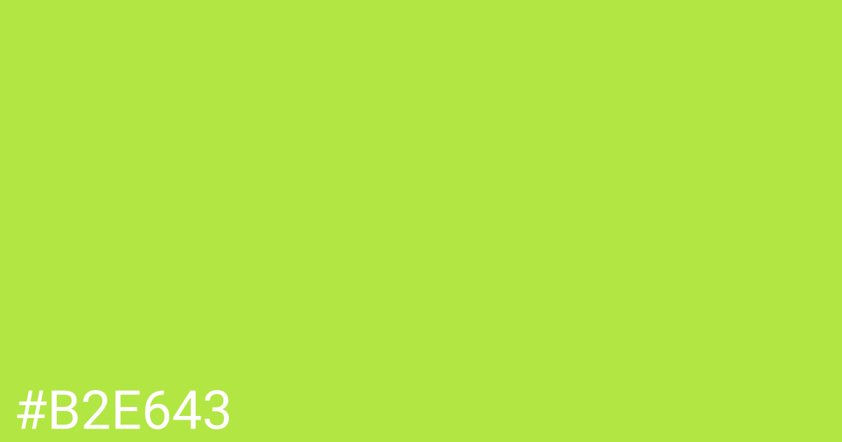 Hex color #b2e643 graphic