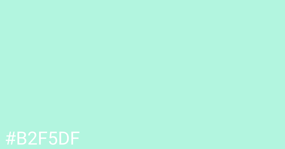 Hex color #b2f5df graphic