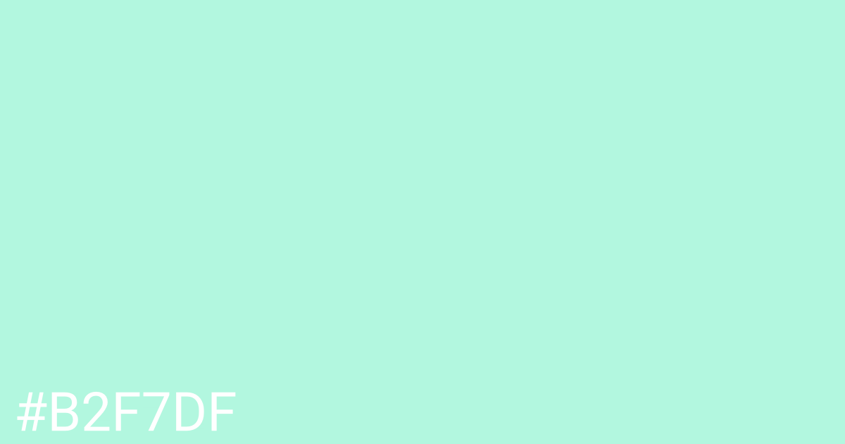 Hex color #b2f7df graphic