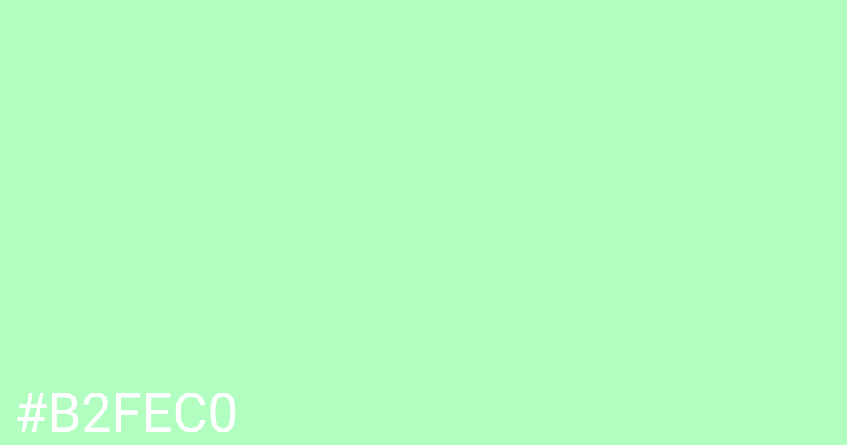 Hex color #b2fec0 graphic