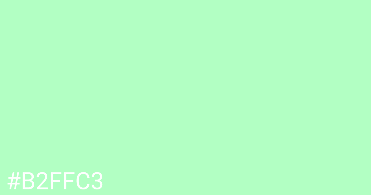 Hex color #b2ffc3 graphic