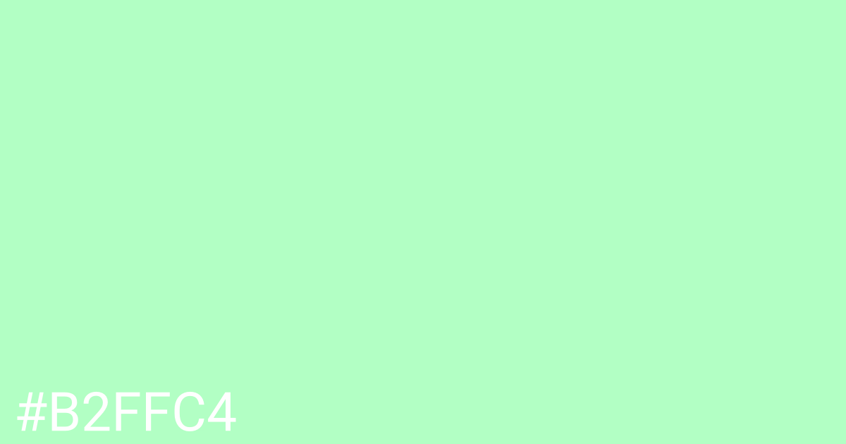 Hex color #b2ffc4 graphic