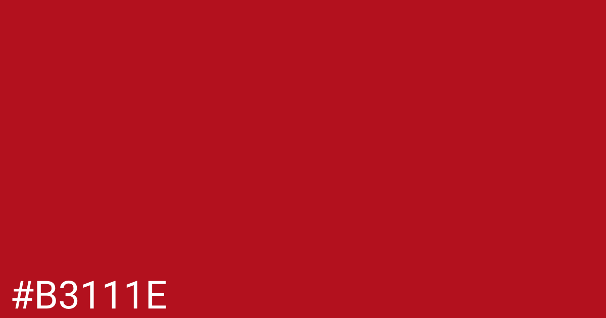 Hex color #b3111e graphic