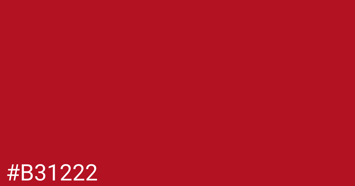 Hex color #b31222 graphic