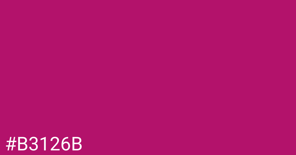 Hex color #b3126b graphic