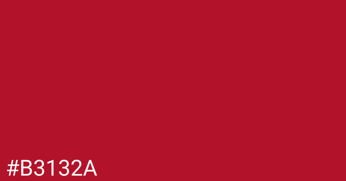 Hex color #b3132a graphic