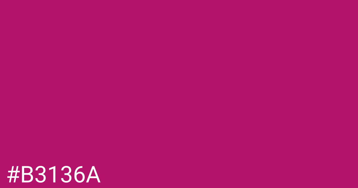 Hex color #b3136a graphic